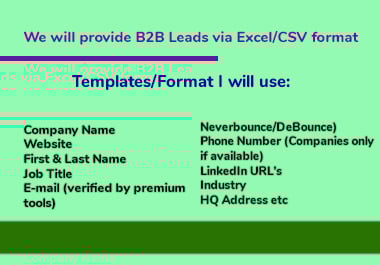 We will do lead generation, data entry & web research