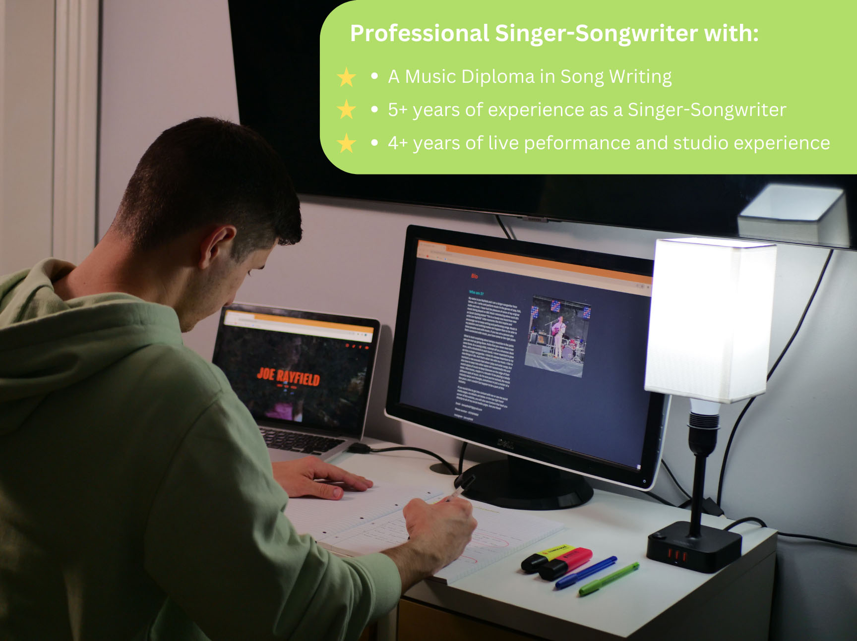 I will write and recod a song for you