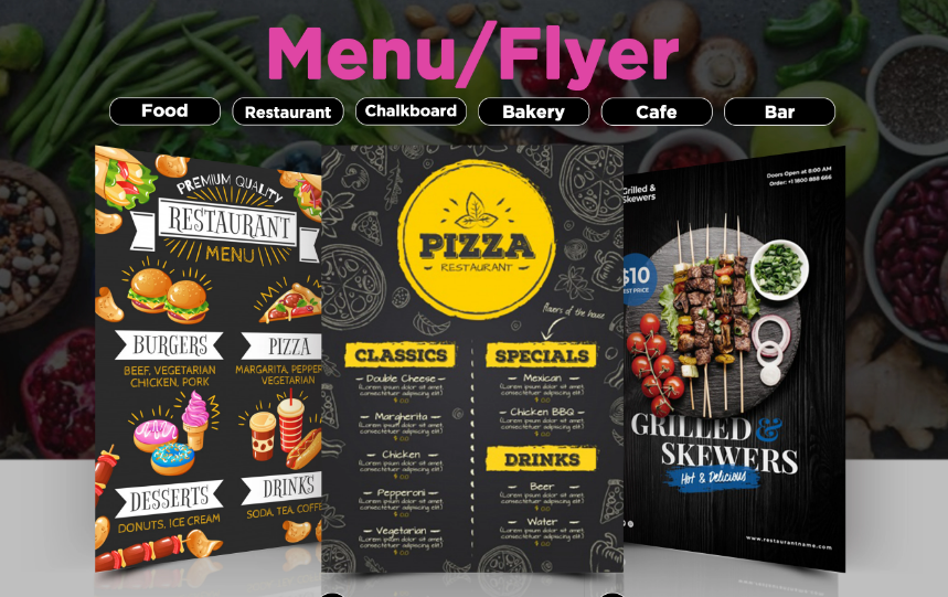 I will Make Restaurant, Cafe, BBQ & Drinks Menu on CHALKBOARD in Very Trending Style
