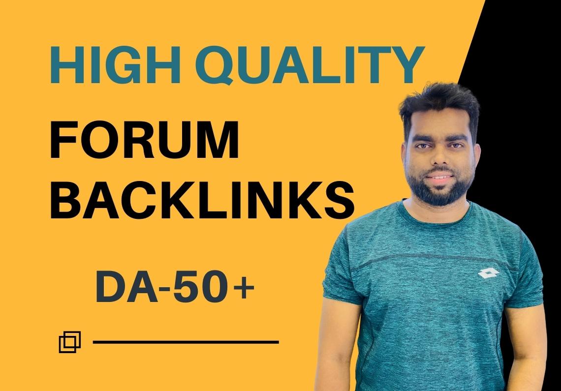 I will build 50 Manual high quality SEO forum profile...