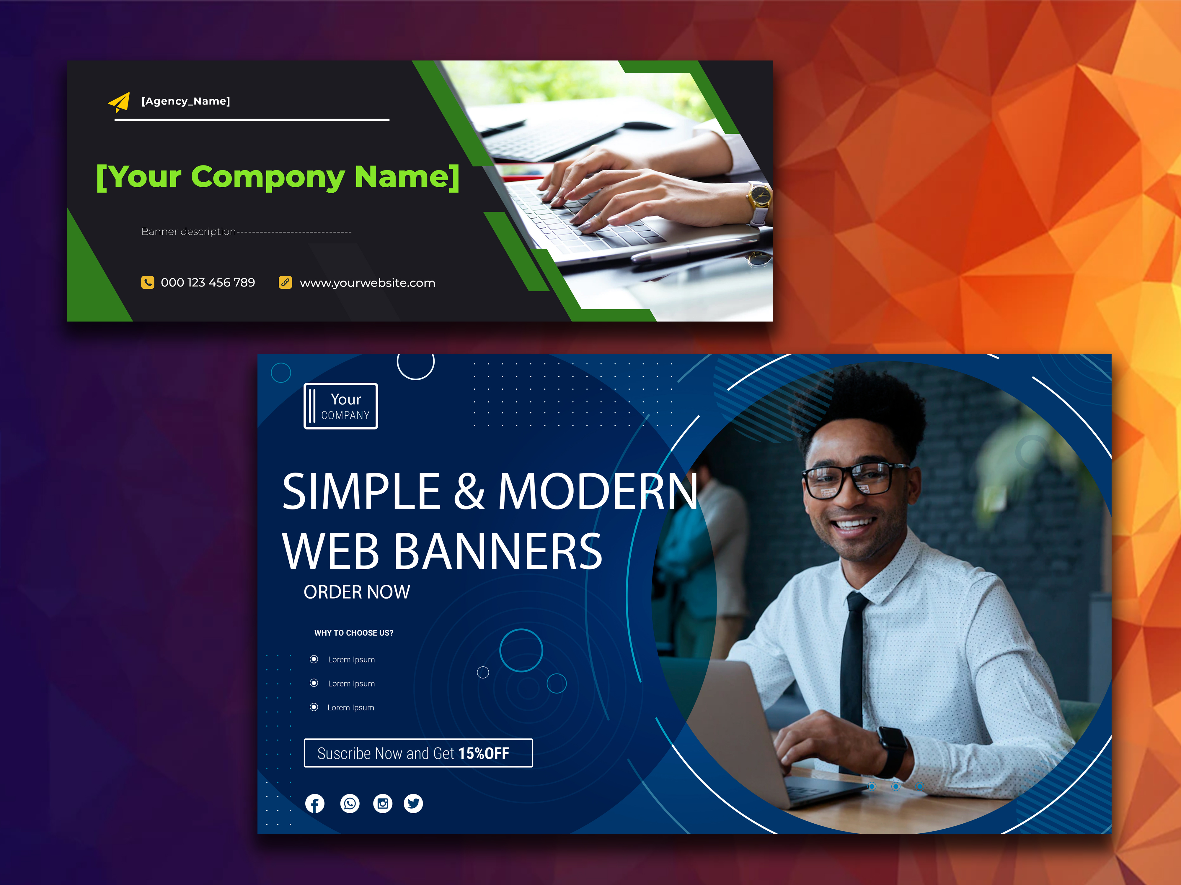 design web banner,web ads,social media ads for any size and platform