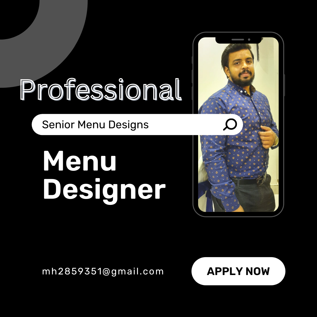 I will provide professional menu design for restaurants