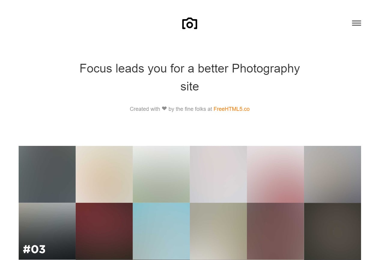 I will create responsives photography portfolio website