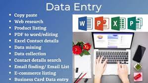 I will data entry, copy paste, web scraping and excel data entry