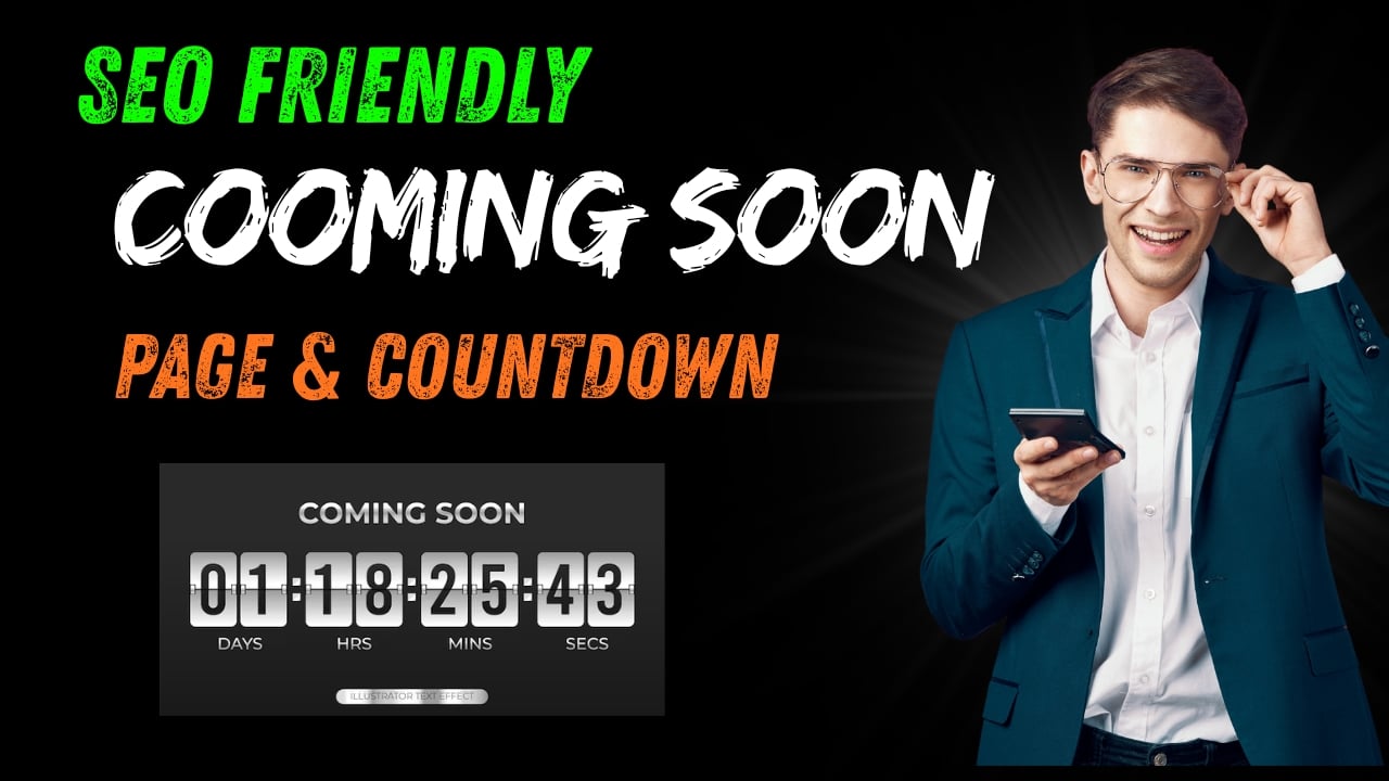 I Will Build a Professional Coming Soon Landing Page with Countdown