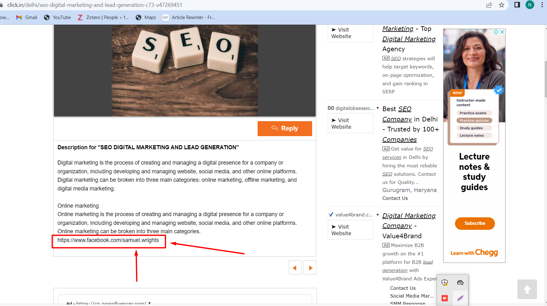 I will post 10 classified ads submission manually on high DA ad posting sites