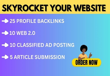All in one 50 profile,social,web2.0,classified ad posing,article submission backlinks