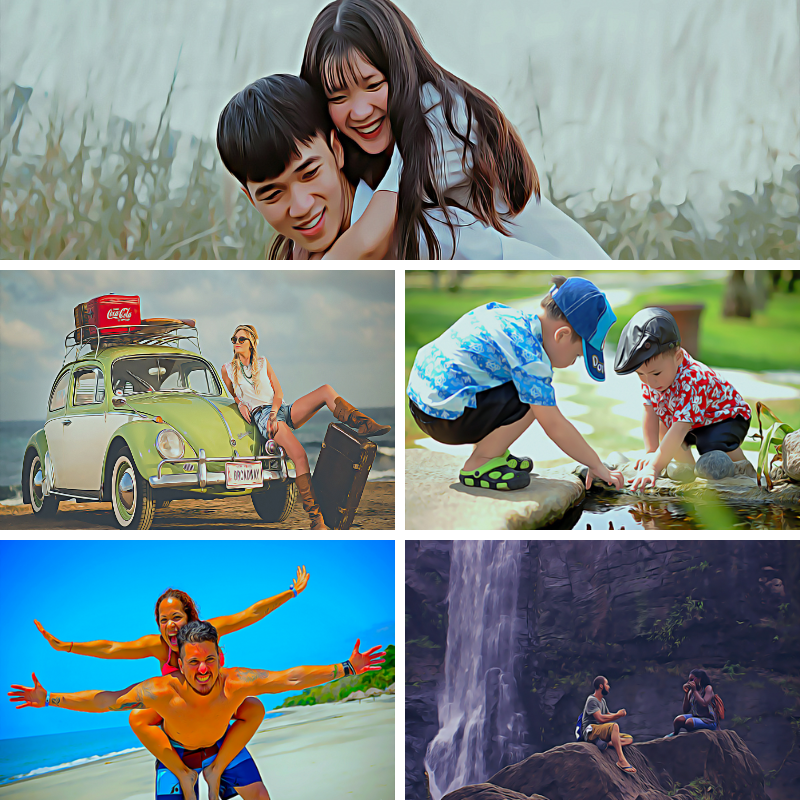 I will create colorful digital portrait art by oil painting your photos