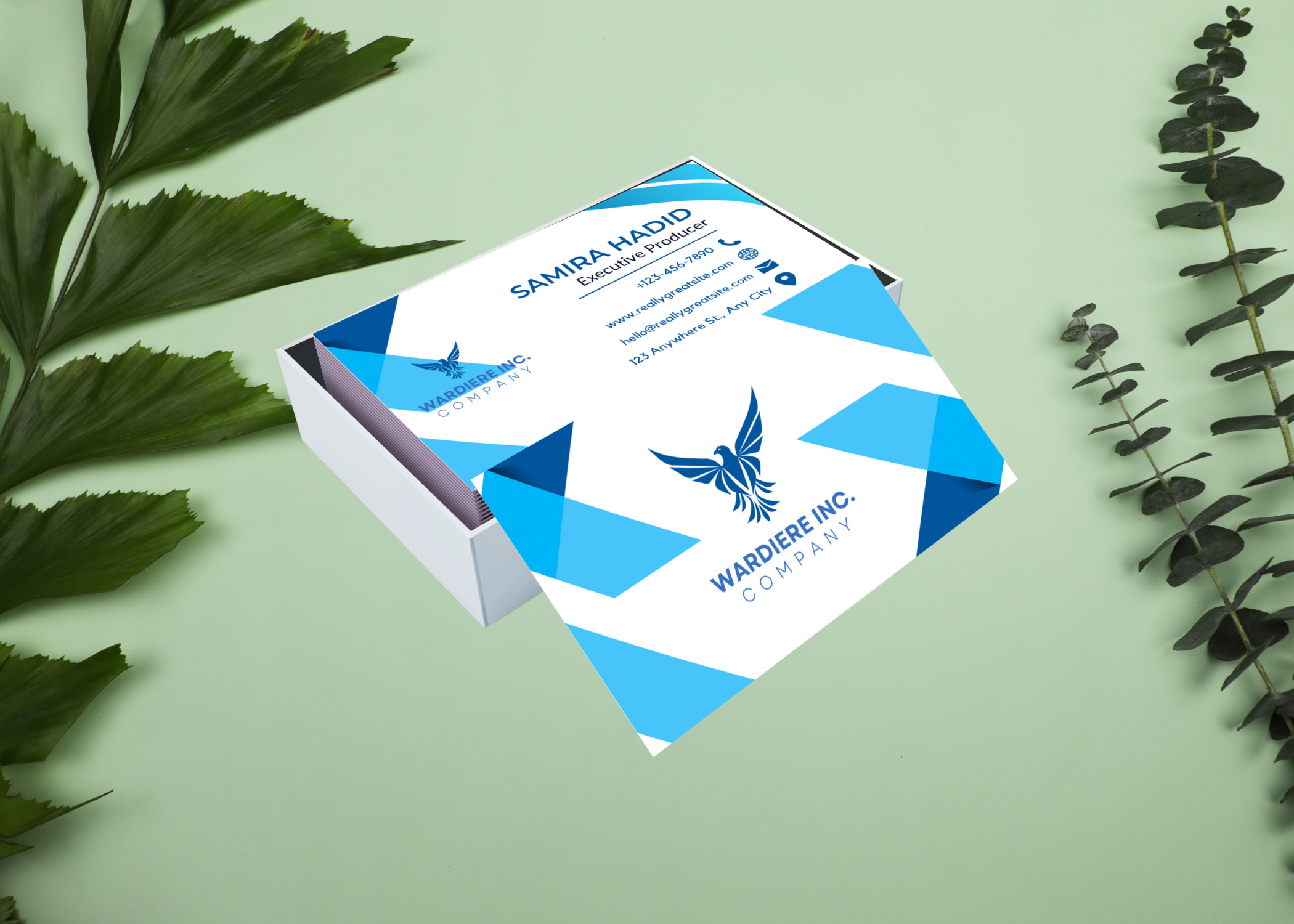 modern business card and unique