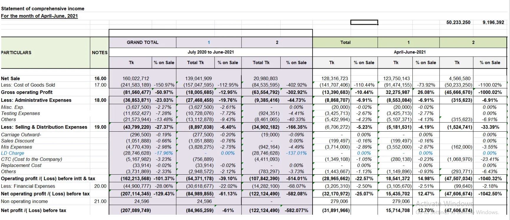 I will prepare financial statements and forecast financial analysis 
