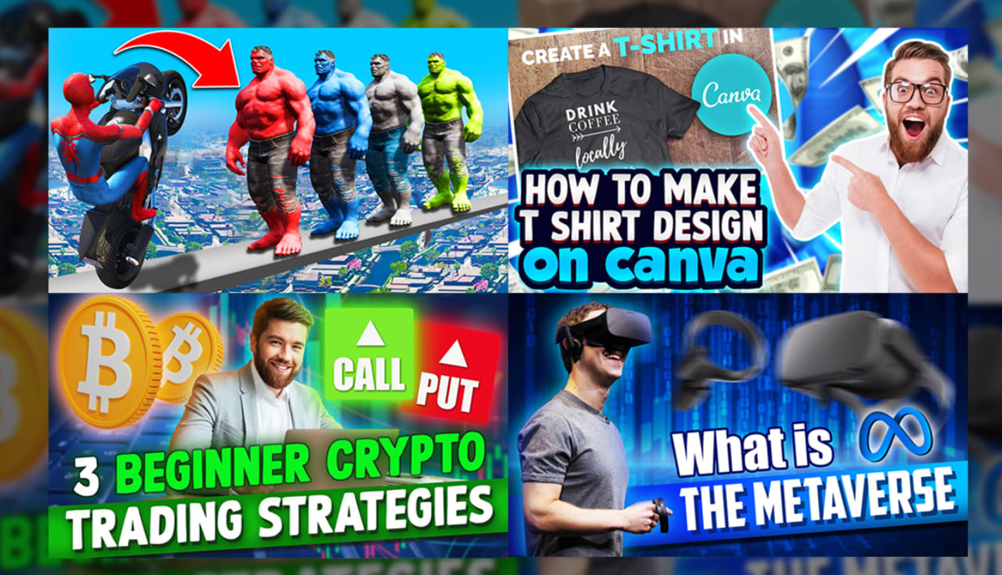 I will design amazing video thumbnail in 3 hours