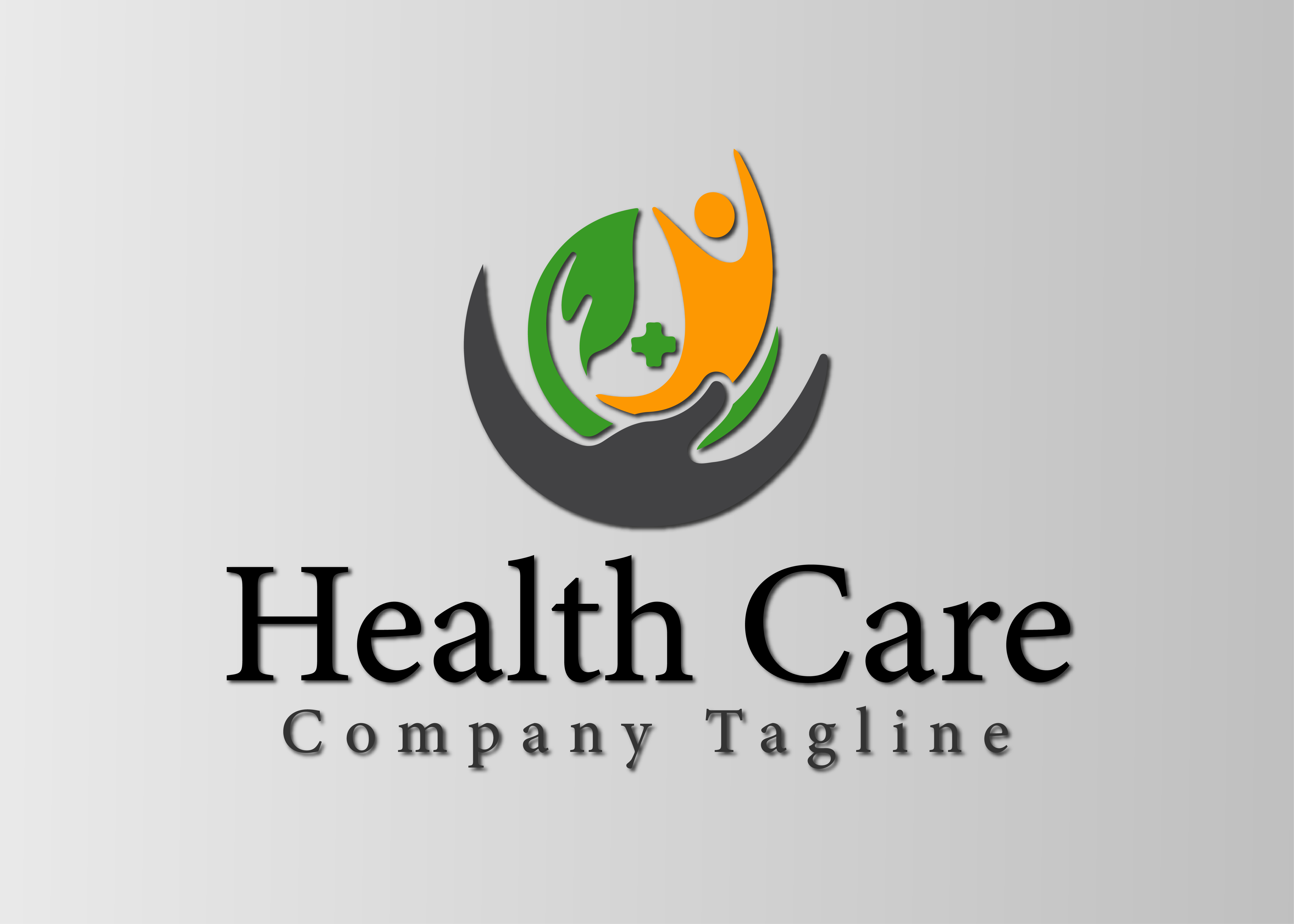 Natural vegan organic health care medical logo