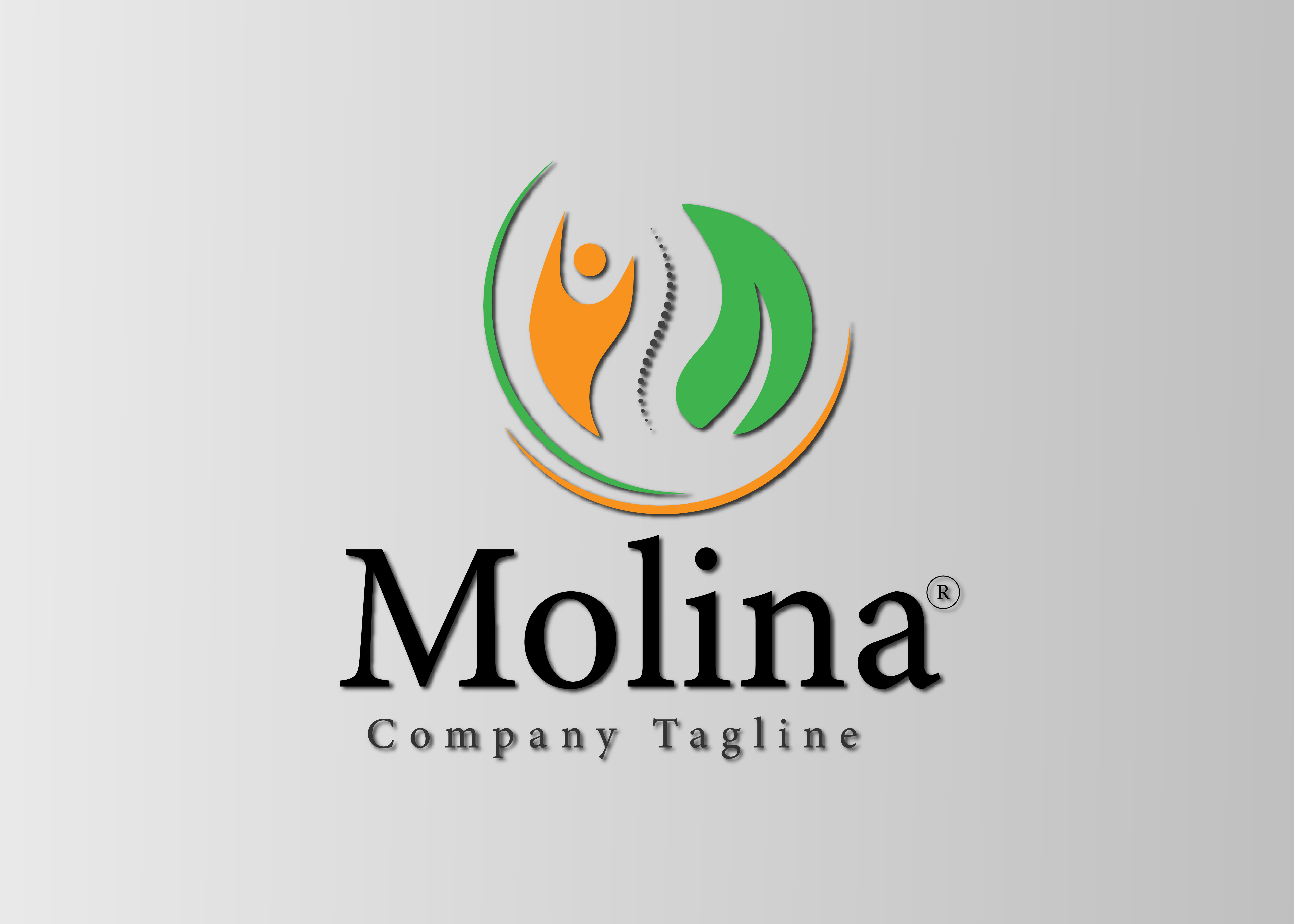 Natural vegan organic health care medical logo