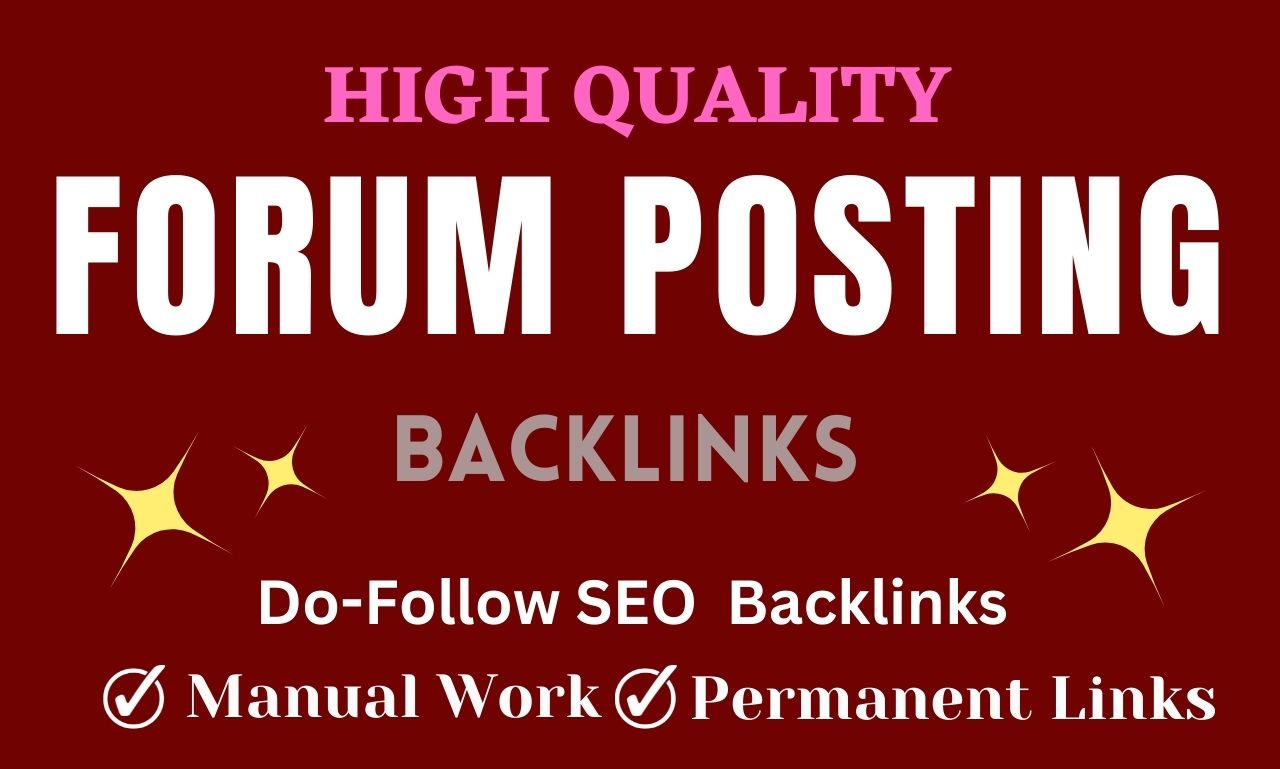 I will manually provide 70 forum posting to high da p...