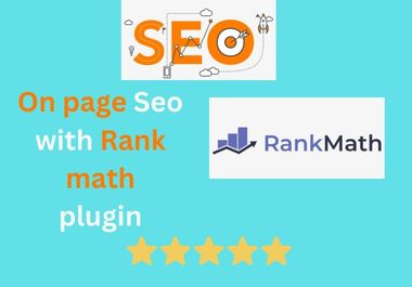 I will do complete on page Seo with rank math Seo plugin