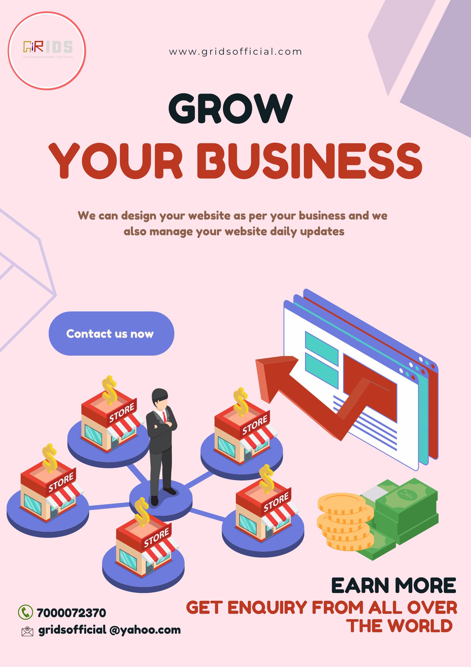 We can design your website as per your requirement 