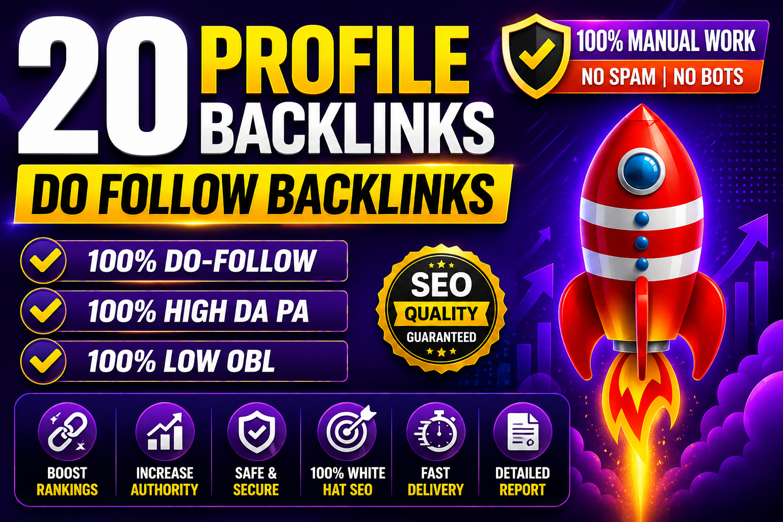 I will build 20 high da 90 white hat manually SEO bac...