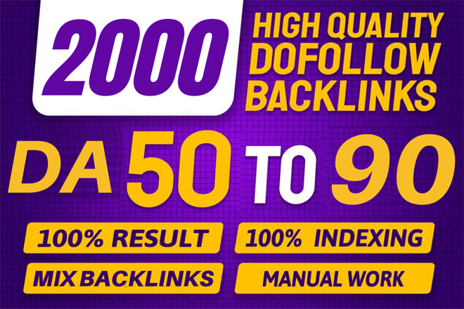 I will manually provide 2000 best mixed backlinks SEO service