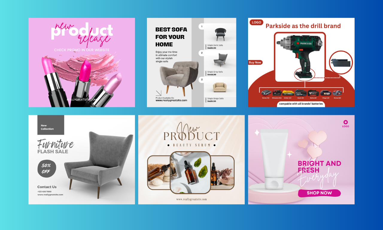 I will design Custom Product Ads for Instagram & Facebook &ndash; Boost Sales with Stunning Visuals