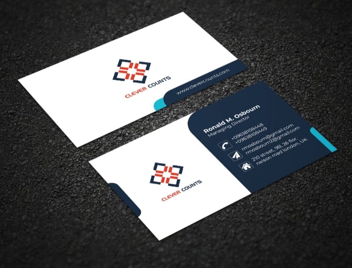 I will design business card with two concepts in 1 hour .