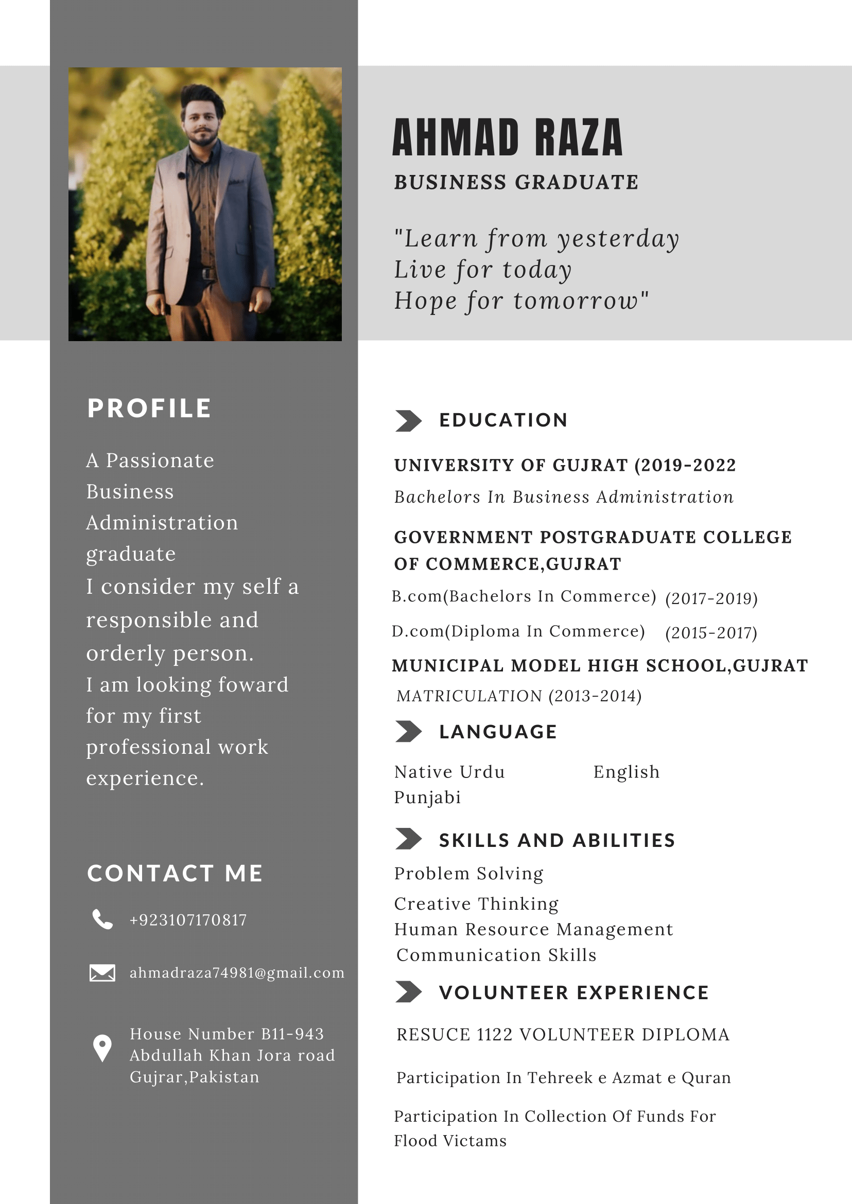 I Will Design & Craft Modern Eye catching Resume For You.