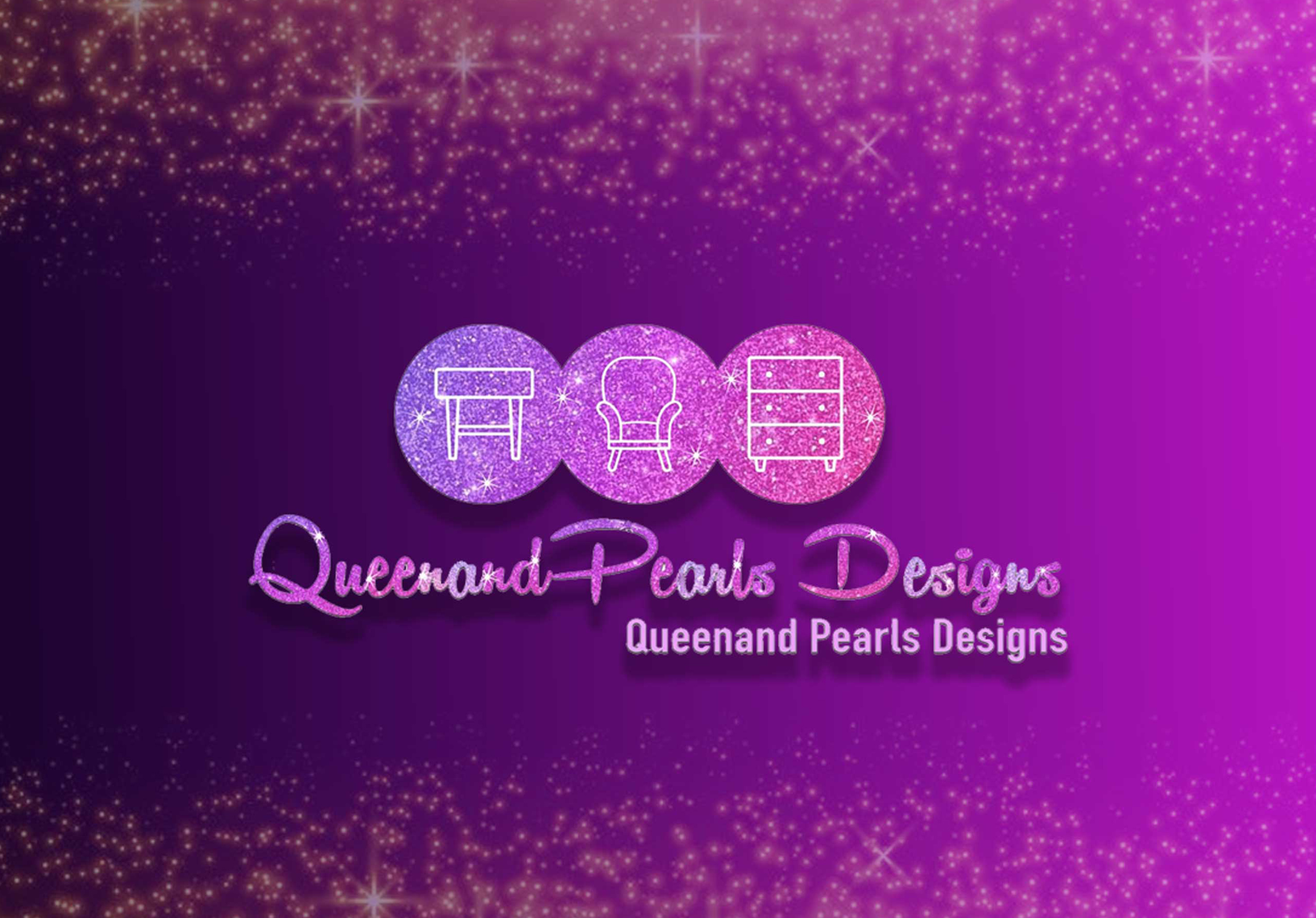 I will do bling feminine glitter sparkle beauty logo design