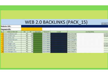 I will create 20 web 2 0 contextual and permeant backlinks 