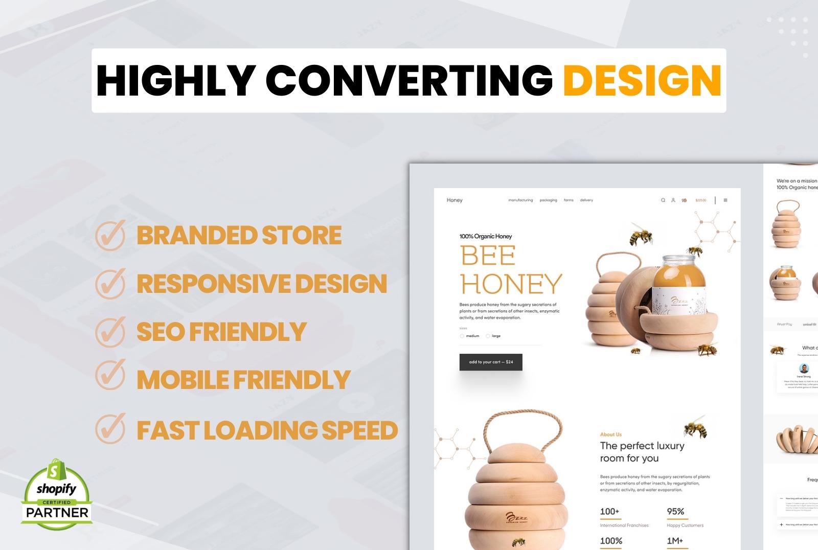 I will design shopify store landing page or product page with shogun,gempage