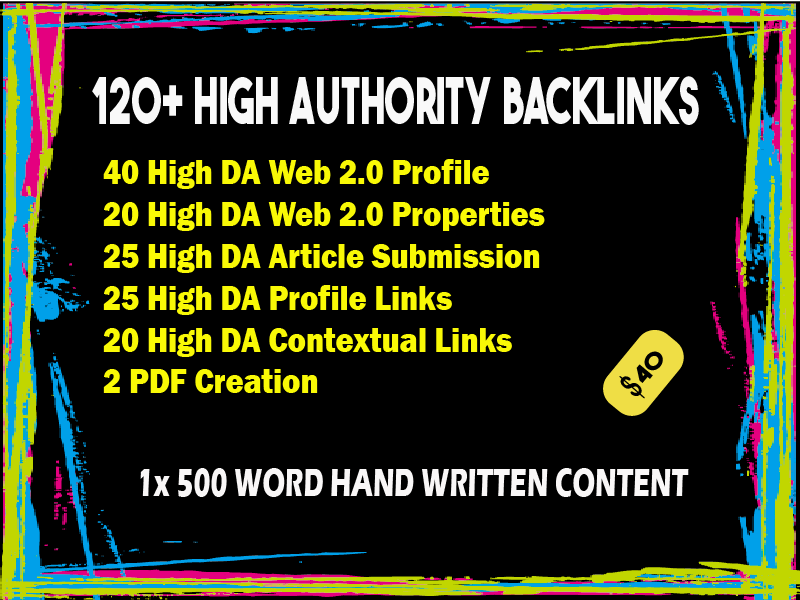 I will build manually create high quality do follow white hat seo backlinks