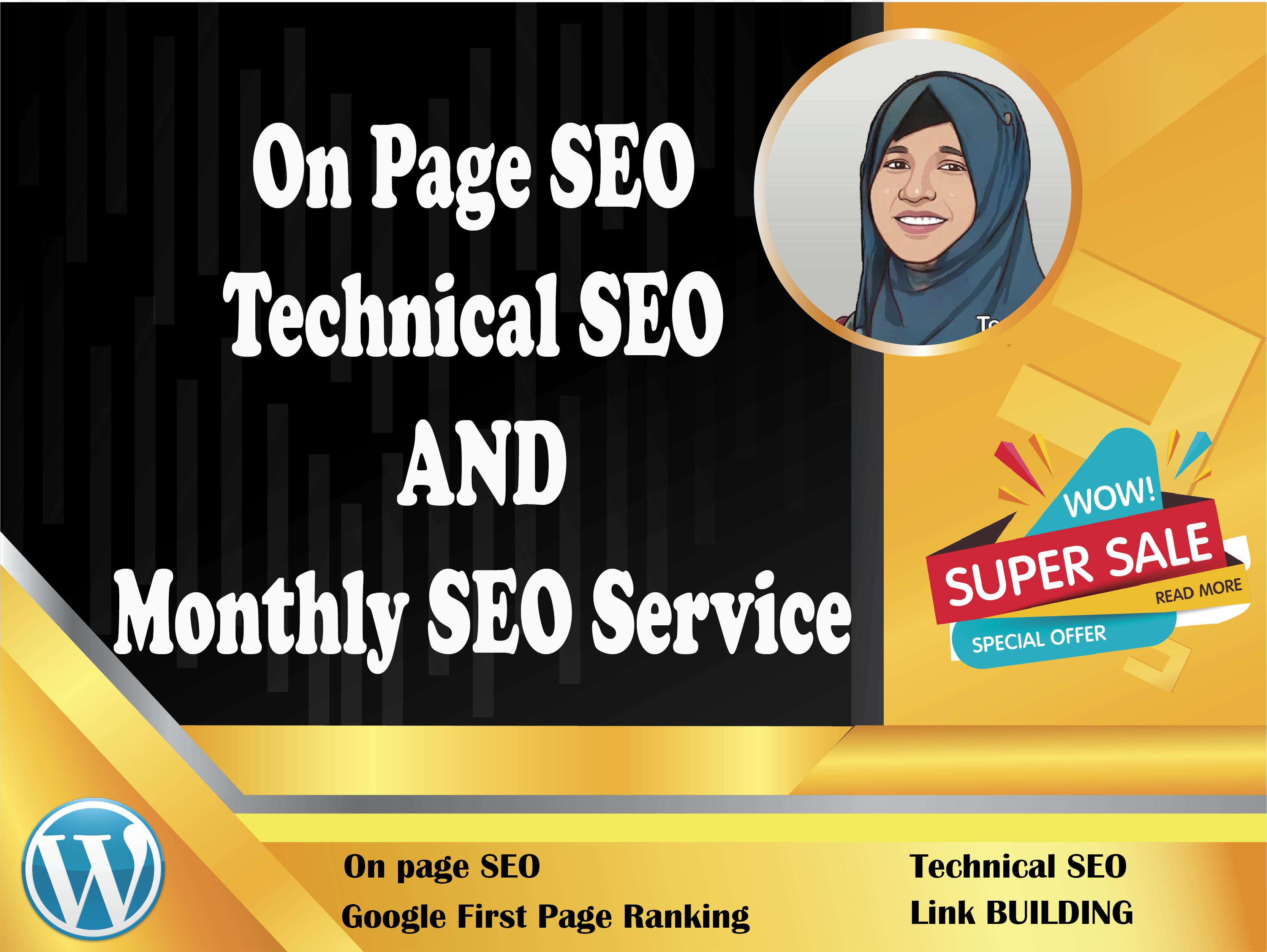 I will provide complete monthly SEO service with high quality white hat backlinks