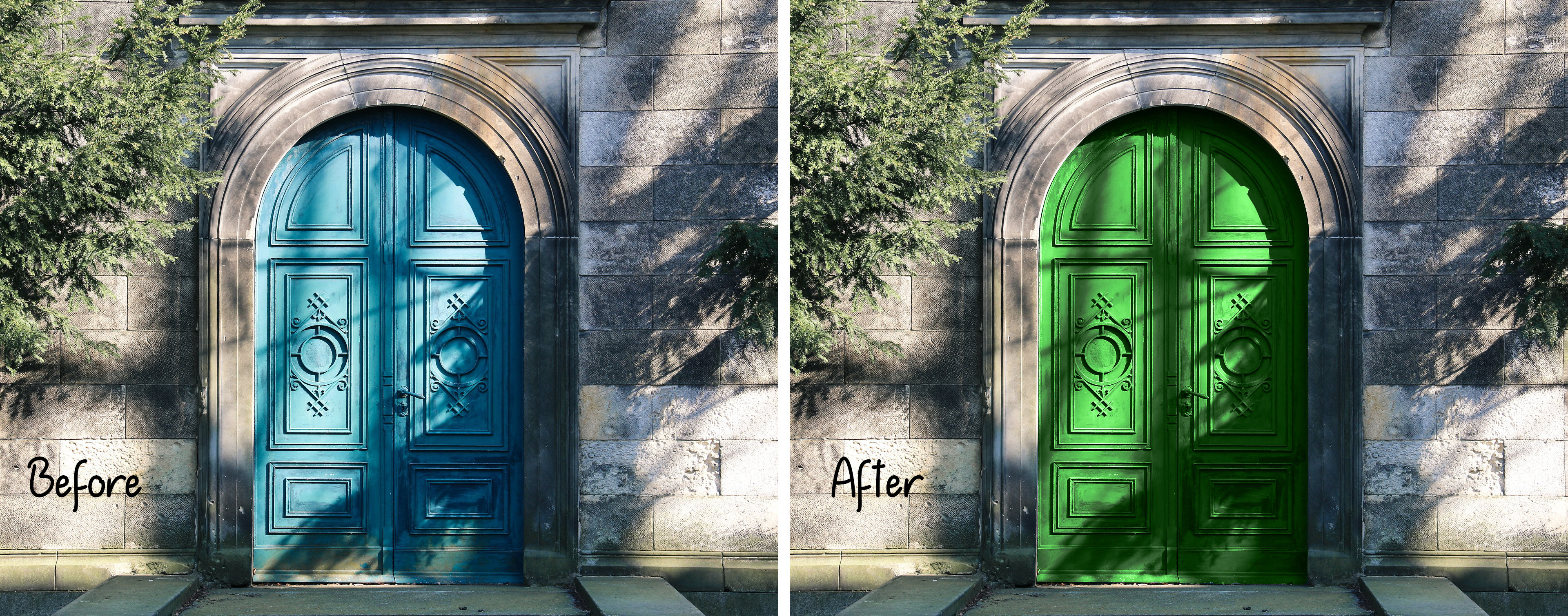 I change the color in one area of the image