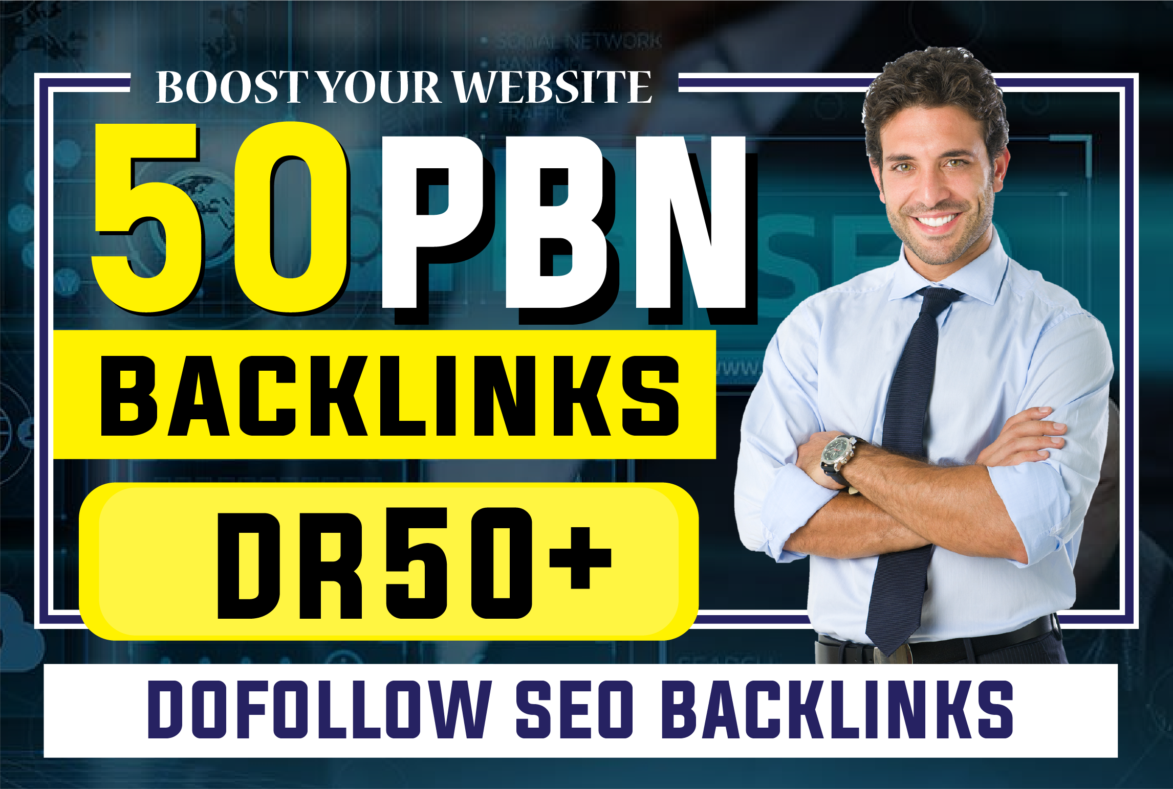 Create 50 Home page Dofollow PBN DR 50+ Backlinks