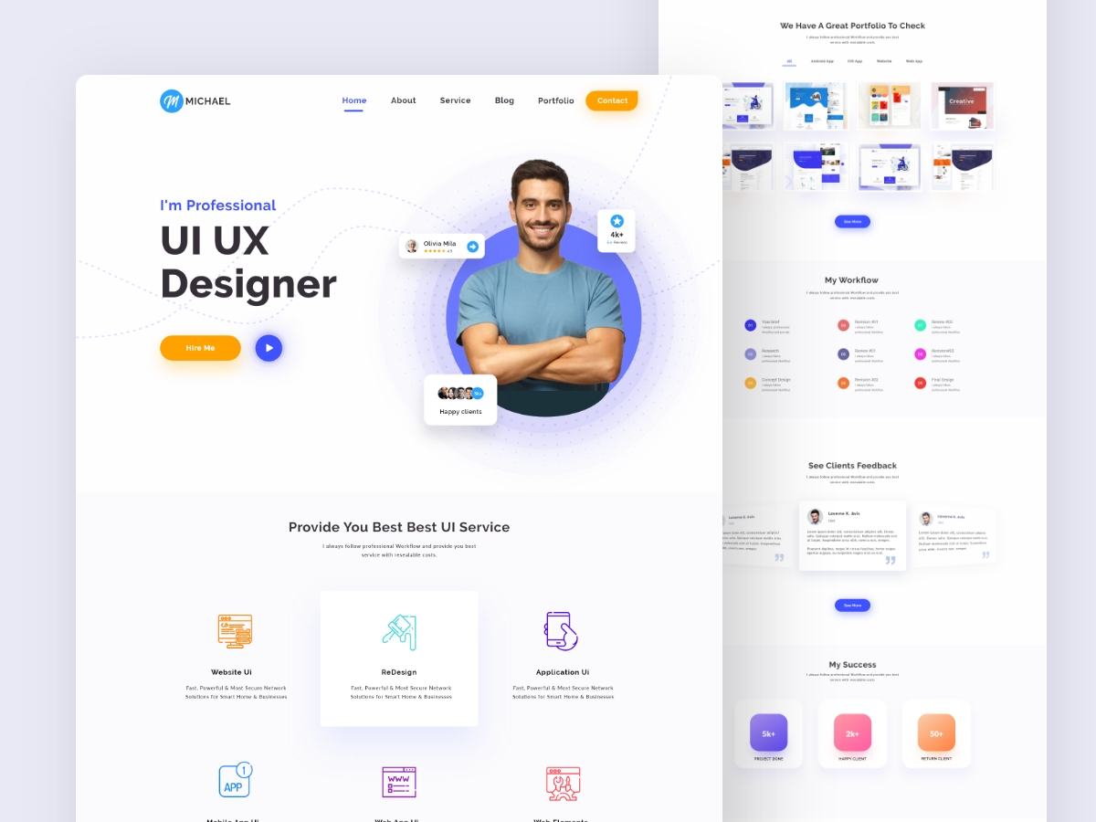 I will Design and Develop Your Personal Portfolio Resume website