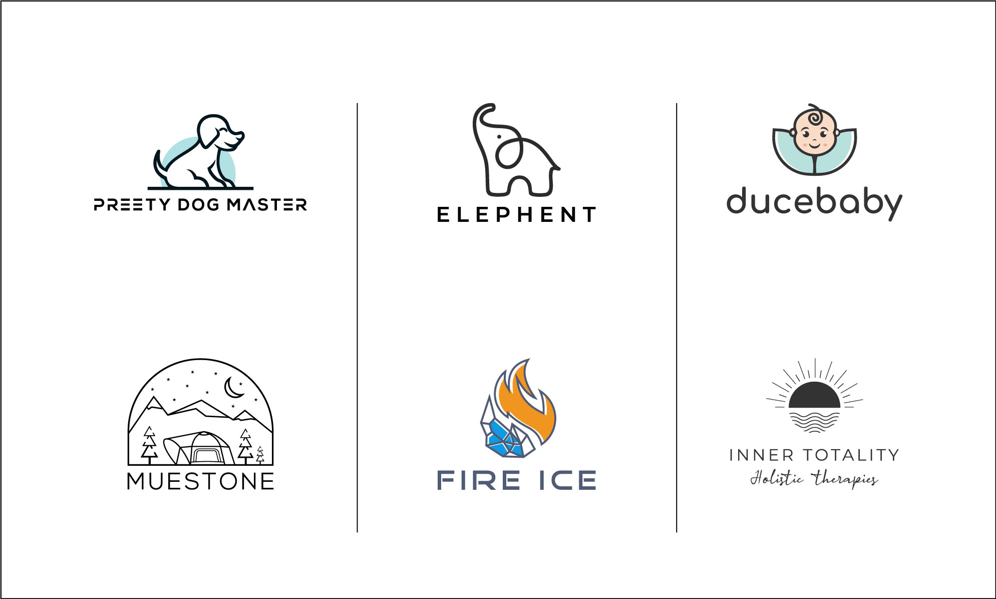 I will do minimalist and flat logo design