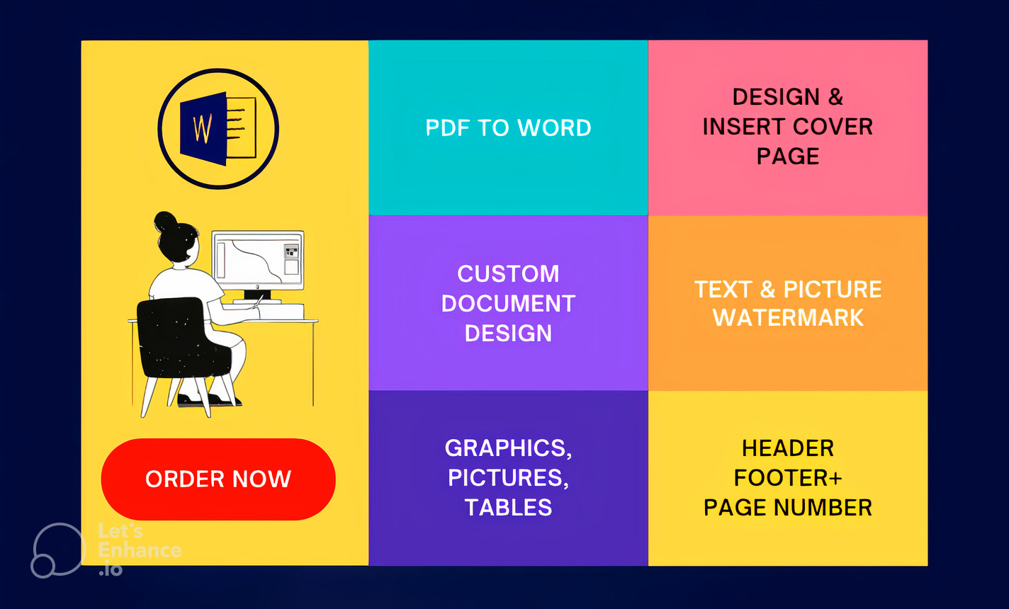 I will design, format, edit, and watermark your word documents or book