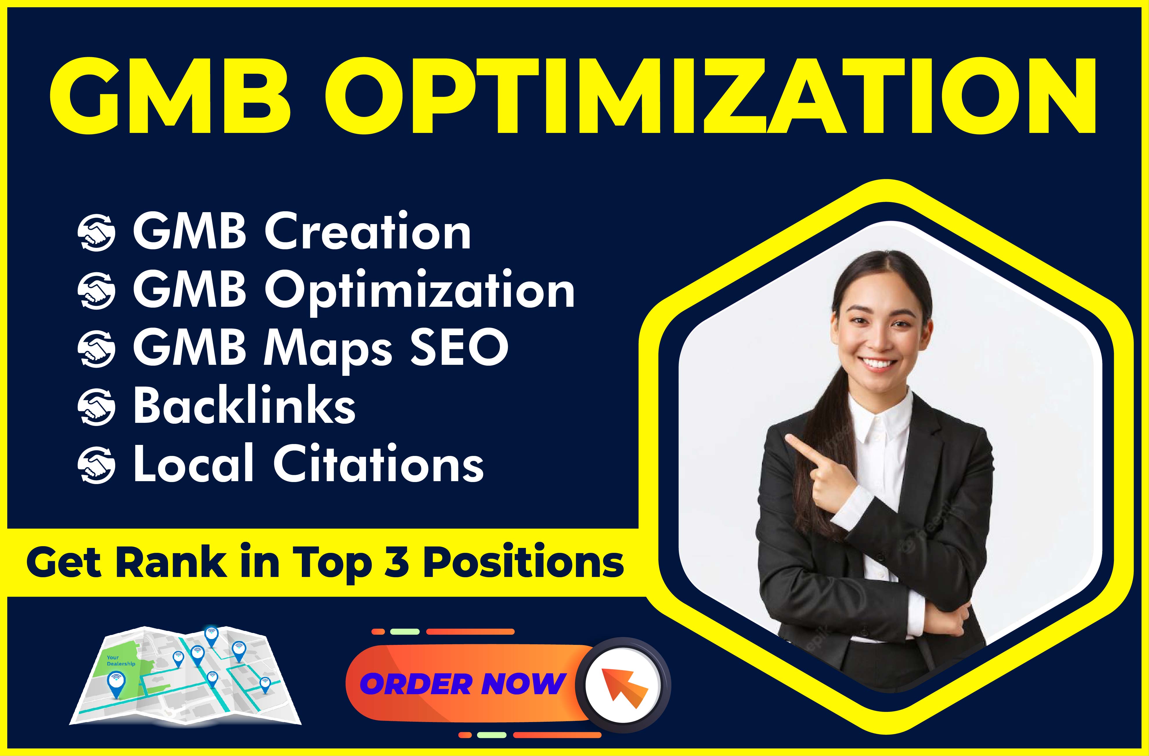 I will optimize google my business listing for local SEO top gmb ranking