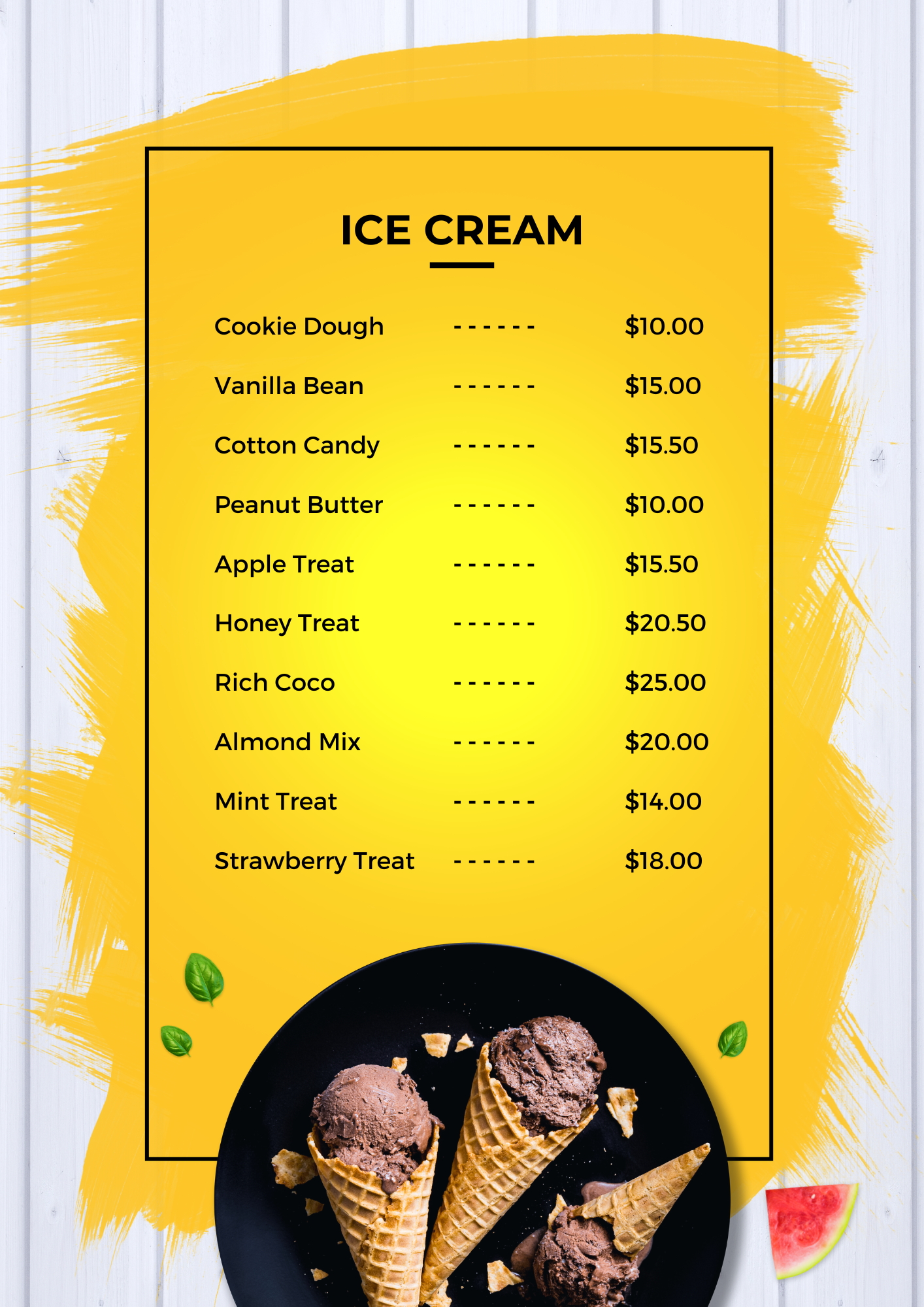 I will design an attractive and unique food menu, restaurant menu and other types of menu