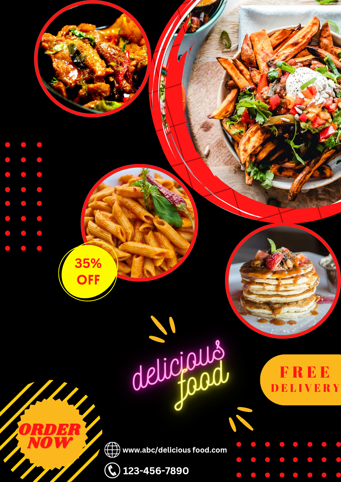 I will create an amazing flyer of resturant and food flyer