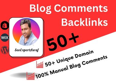 Manually Create 50 blog commenting, blog comments backlinks