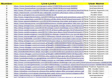 Manually Create 50 blog commenting, blog comments backlinks