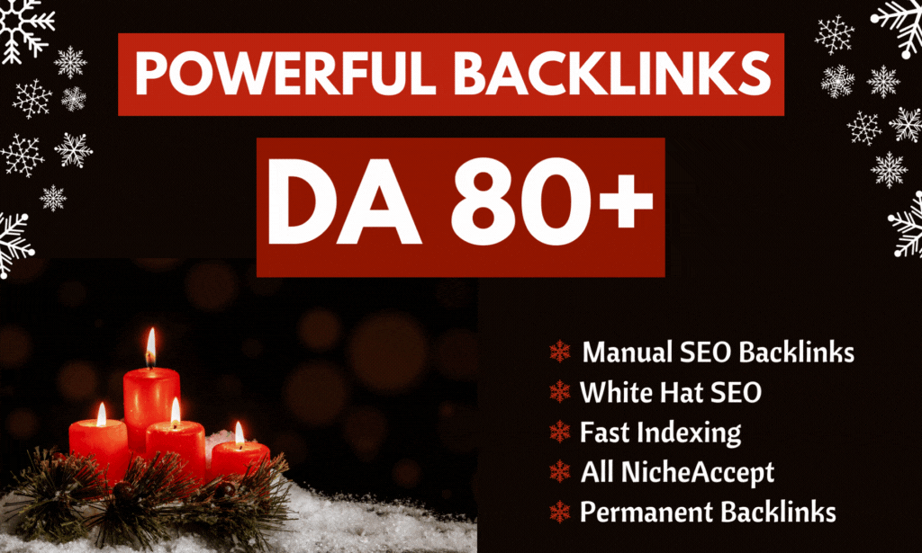 Google Updated Manual 90+ Unique High Authority SEO Backlinks With DA DR TF CF upto 80- 100
