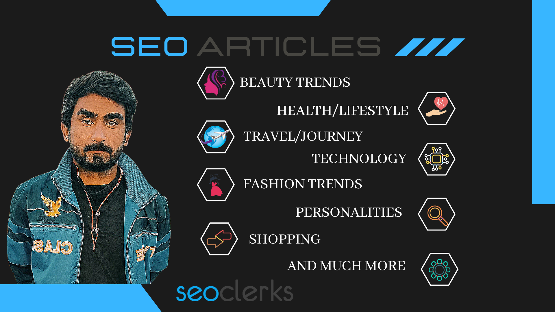 I will write SEO articles on fashion, beauty, lifes...