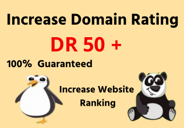 I will increase Ahrefs domain rating DR 50 fast with high authority backlinks