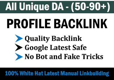 I Will Provide 300 High Authority Profile Backlinks For Your Website Ranking