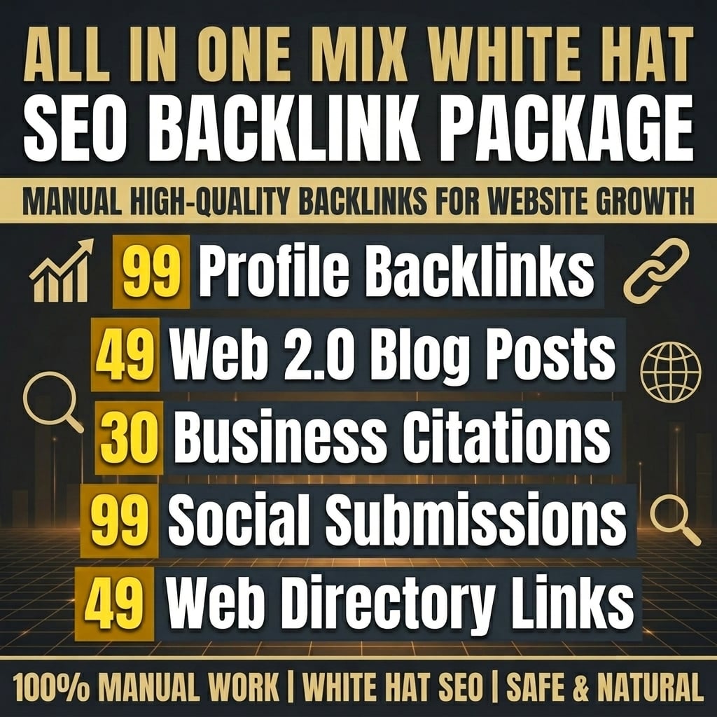 Latest All in One Mix White Hat SEO Backlink Package