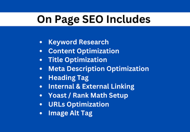 I will do On page and Technical SEO optimizations for your website