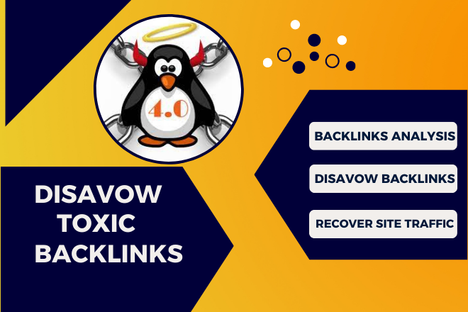 I will do backlinks analysis and disavow bad backlinks,toxic & spammy backlinks