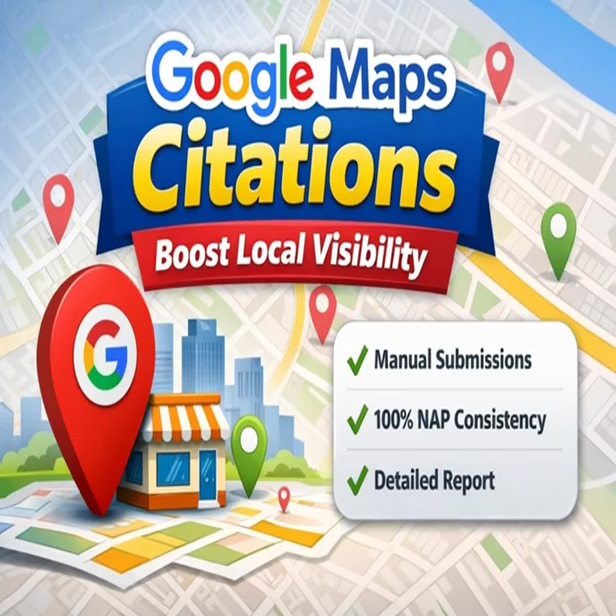 I will create high-quality Google Maps citations to b...