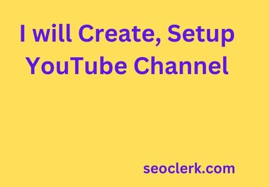 I will create, setup channel with logo, banner, intro, outro