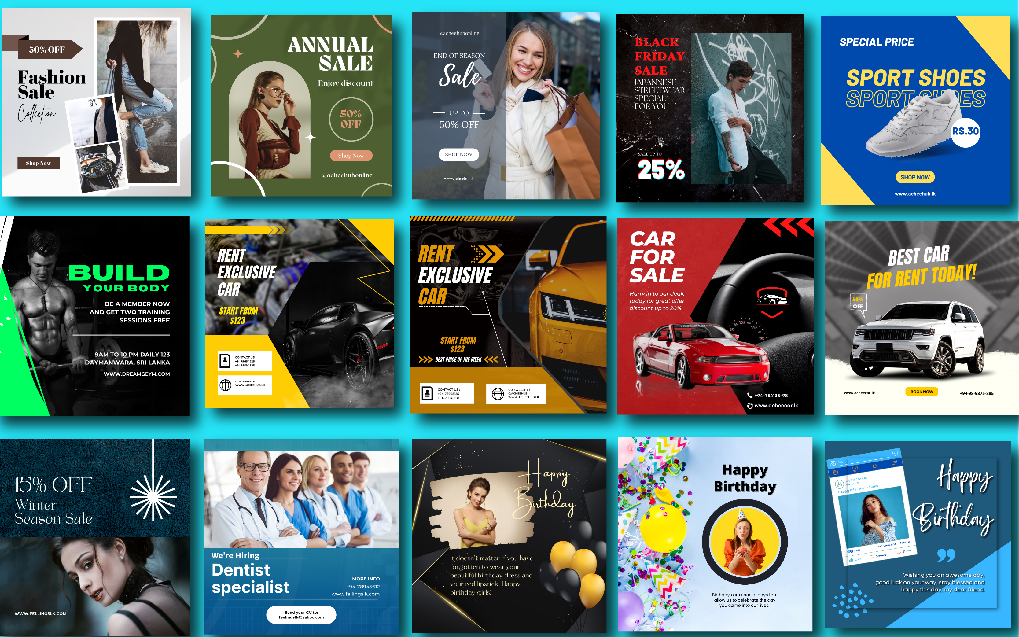 I Will do creative social media design, post ,story, banner, ad, thumbnail